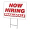 Signmission Now Hiring Paralegals Yard Sign & Stake outdoor plastic coroplast window, C-1824-DS-PARALEGALS C-1824-DS-PARALEGALS - alternate 1